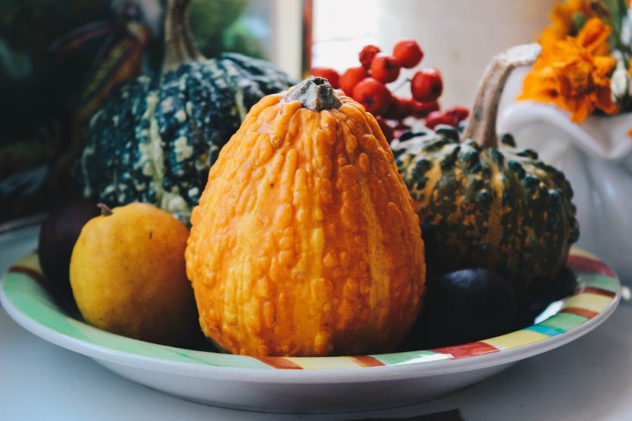 Bowl of fresh fruit and vegetables